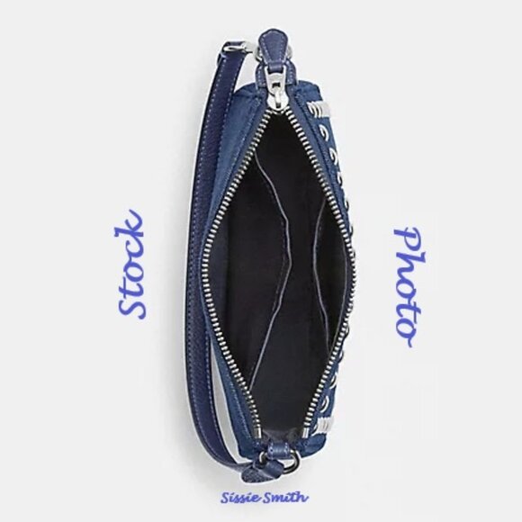 NWT Coach Nolita 19 In Denim with Rivets & Denim Chained Id Case - Picture 9 of 16